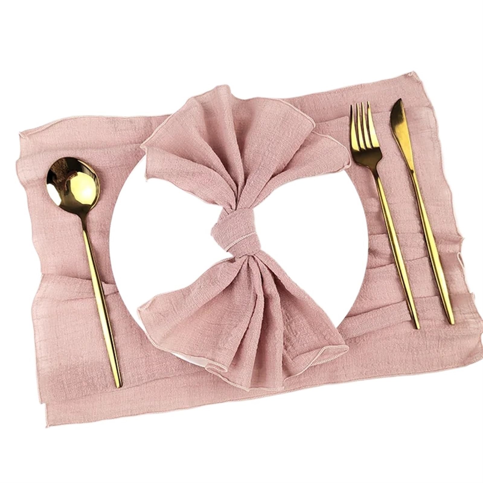 Servilletas de Tela Lavables Reutilizables Juego de 6 servilletas Tela for Coser, algodón, fábrica, Gasa, for Mesa, decoración Bodas para Cena Boda Fiesta Diario hogar(Pink)