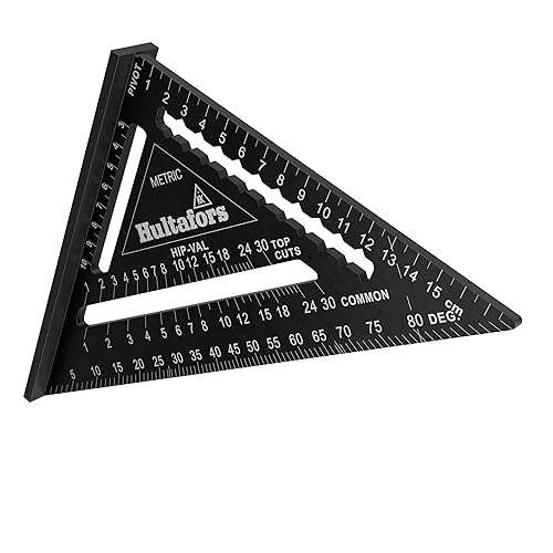 Hultafors Anschlagdreieck MRS (para Quer-  Winkelschnitte, Winkelmesser, Skala zum Sägen von Grat-, Kehl- und Schiftsparren) 483271