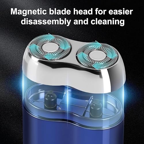 Miniatura 3 de Mini afeitadora eléctrica para hombres, afeitadora de doble cabeza de bolsillo, afeitadora portátil para hombres, afeitadora eléctrica de viaje