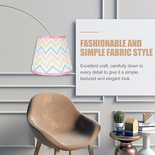 Miniatura 4 de Lámpara de conejo de repuesto de color para dormitorio, candelabros de tela ondulados, cubierta de mesa, lámpara de tela de repuesto ondulada de