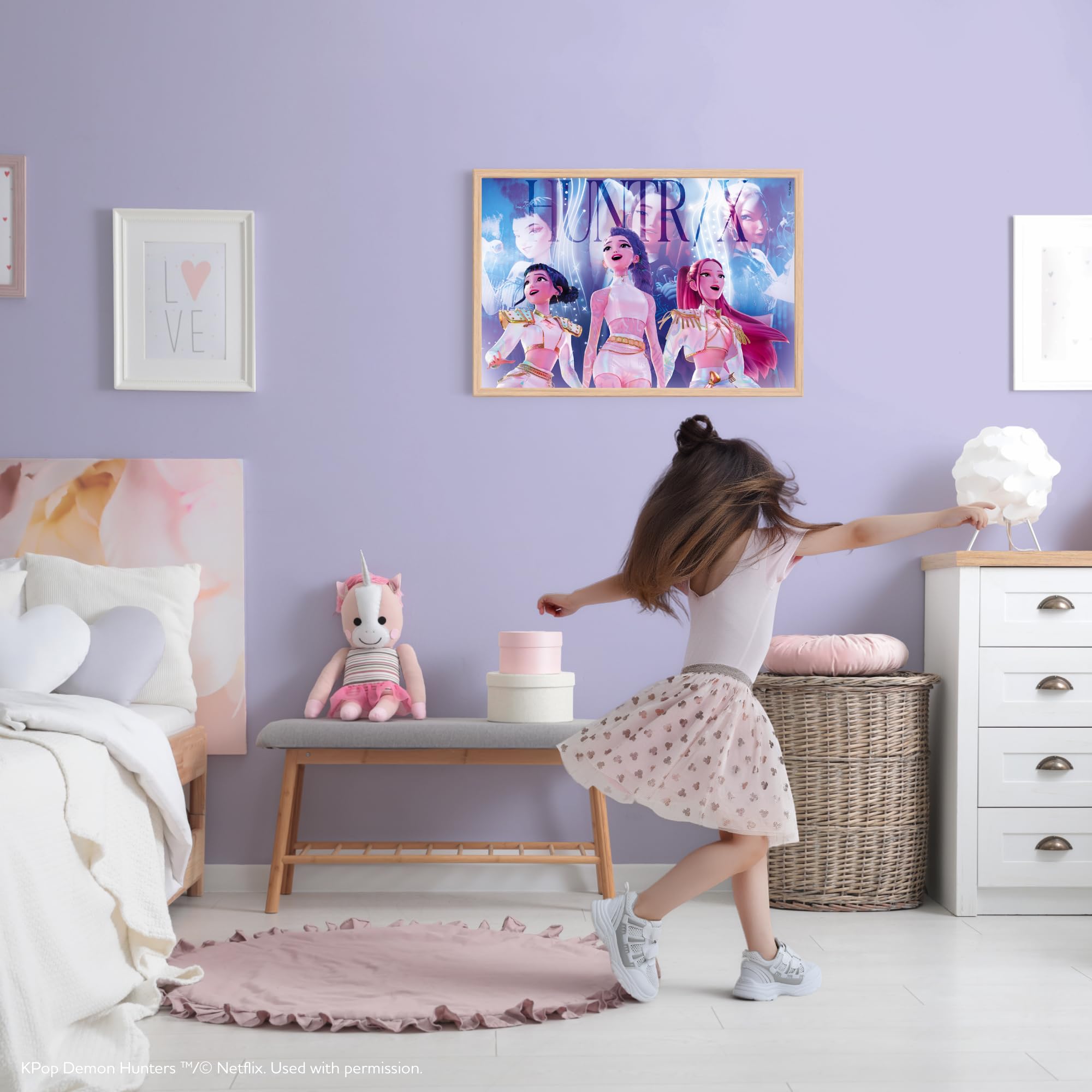 Clementoni - Puzzle per Bambini 104 Pezzi Supercolor, per Bambini 6+ Anni, Illustrazione con Personaggi della Serie K-pop Demon Hunters, Idea Regalo, Made in Italy, 38x27 cm, 21762 - 4