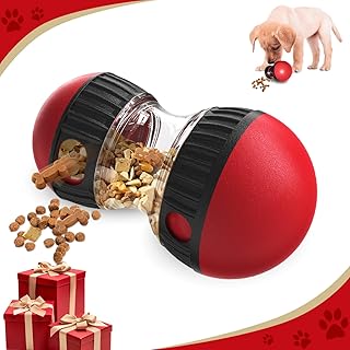 KCVV Rolling Feeder Hundespielzeug, Langlebig Hundespielzeug Intelligenz, Intelligenzspielzeug für Hunde, Slow Food Snackball Hund Zur Verbesserung der Verdauung Für Hunde Aller Größen Geeignet (Rot) product image