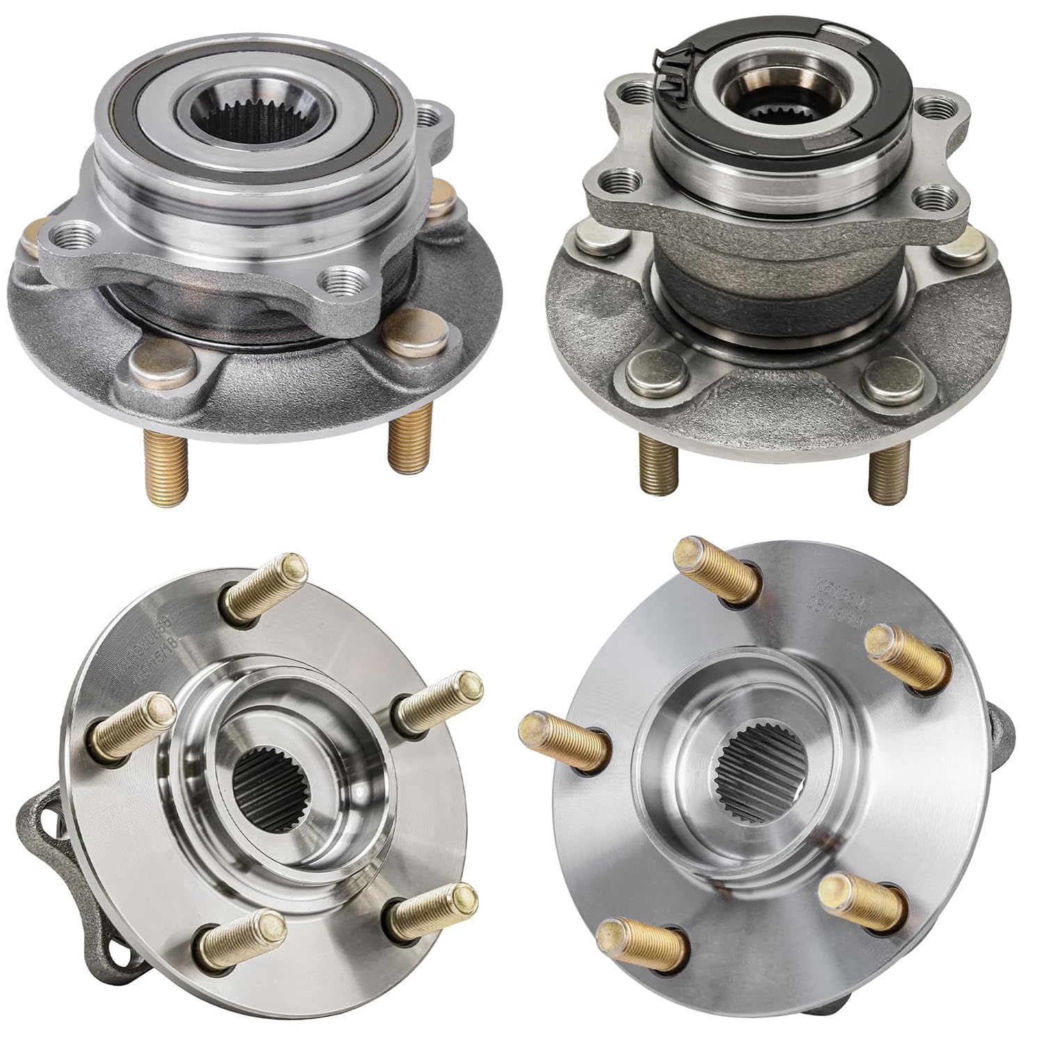 Detroit Axle - AWD Front Rear Wheel Bearing Hub for 08-15 Mitsubishi Lancer