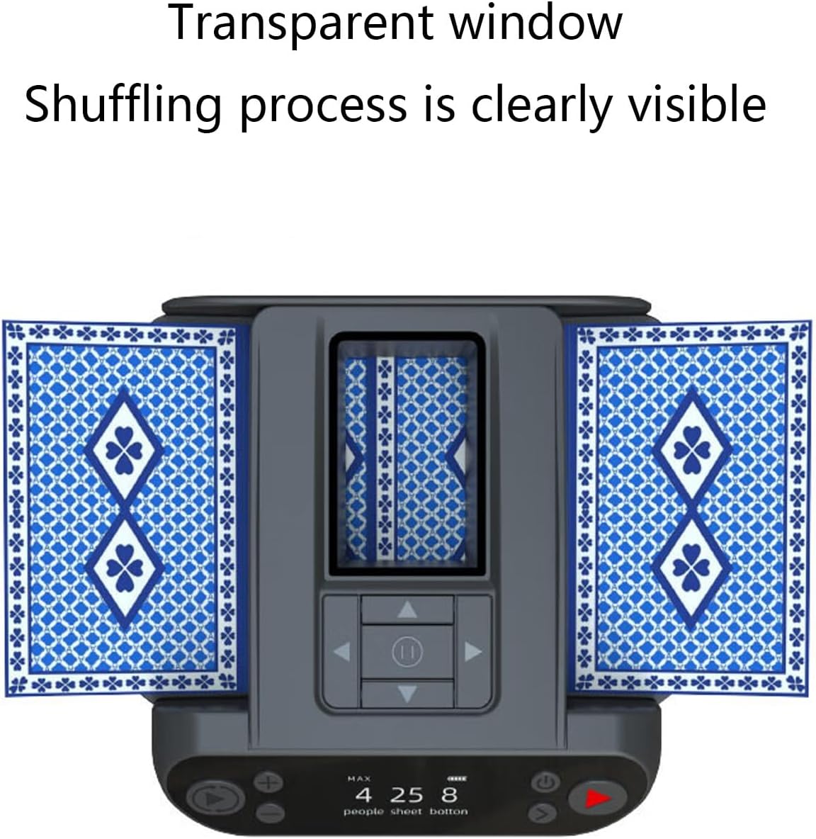 Automatic Card Dealer Machine,Automatic Card Shuffler and Dealer 2-in-1,Eletric Shuffling and Dealing Machine,360° Rotating Smart Dealing,for Poker, UNO, Blackjack, and Texas Hold'em.