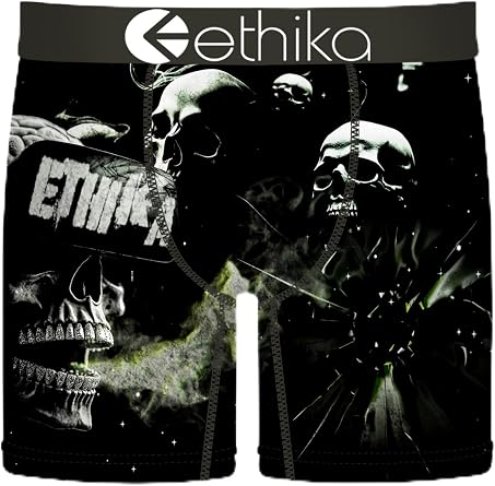 Ethika Mens Mid Boxer Brief, Extended Length, 4-Way Stretch with Signature Waistband