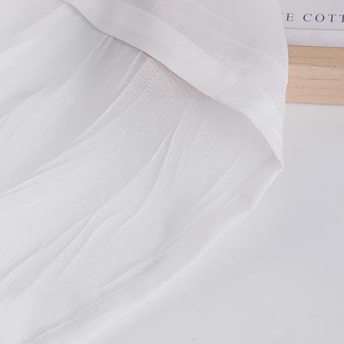 Miniatura 5 de GyiHoong Cortinas traslúcidas blancas de cocina de 33 pulgadas, cortinas traslúcidas de gasa para baño, casa de campo, cortinas cortas que filtran