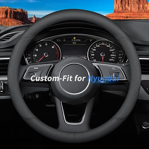 Miniatura 21 de Funda de cuero de ajuste personalizado para volante de automóvil Honda, estilo A, 3.5 pulgadas