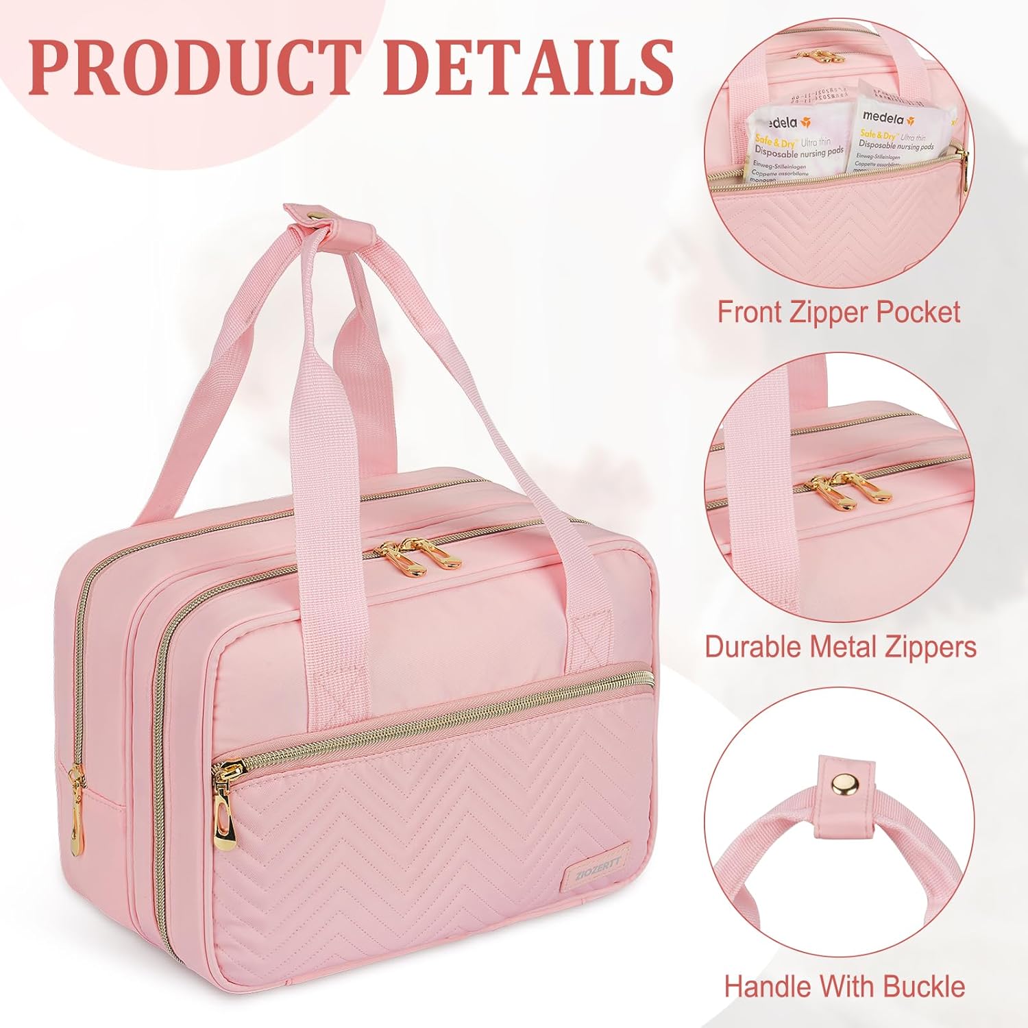 Wearable Breast Pump Storage Bag Compatible with Momcozy/Medela/Elvie/Willow Breast Pump with Ice Pack and Water Resistant Mat,Breastmilk Cooler Travel Bag with Ice Pack,Bag Only