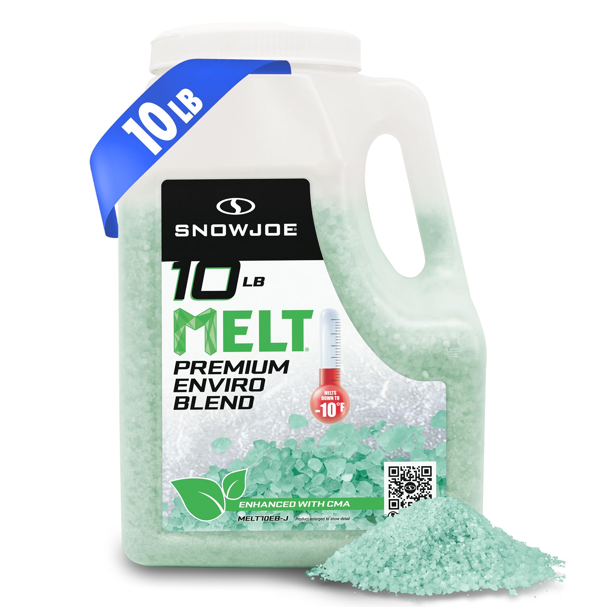 Snow Joe Melt-2-Go, Ice and Snow Melt Set of 4, Fast Acting CMA Blended Ice Melter, Effective at Sub Zero -10 Degree Temperature, 10 lb Jug, Packaging May Vary, AZ-10-EB-JUG