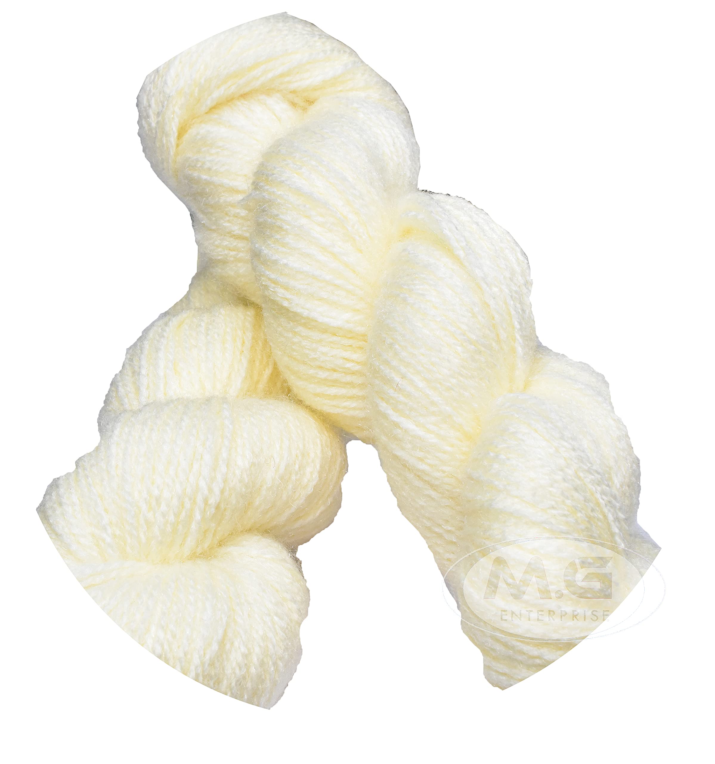 SIMI ENTERPRISE RABIT Excel Cream 400 GMS Wool Hank Hand Knitting Wool/Art Craft Soft Fingering Crochet Hook Yarn, Needle Knitting Yarn Thread Dyed-JF Art-FCI