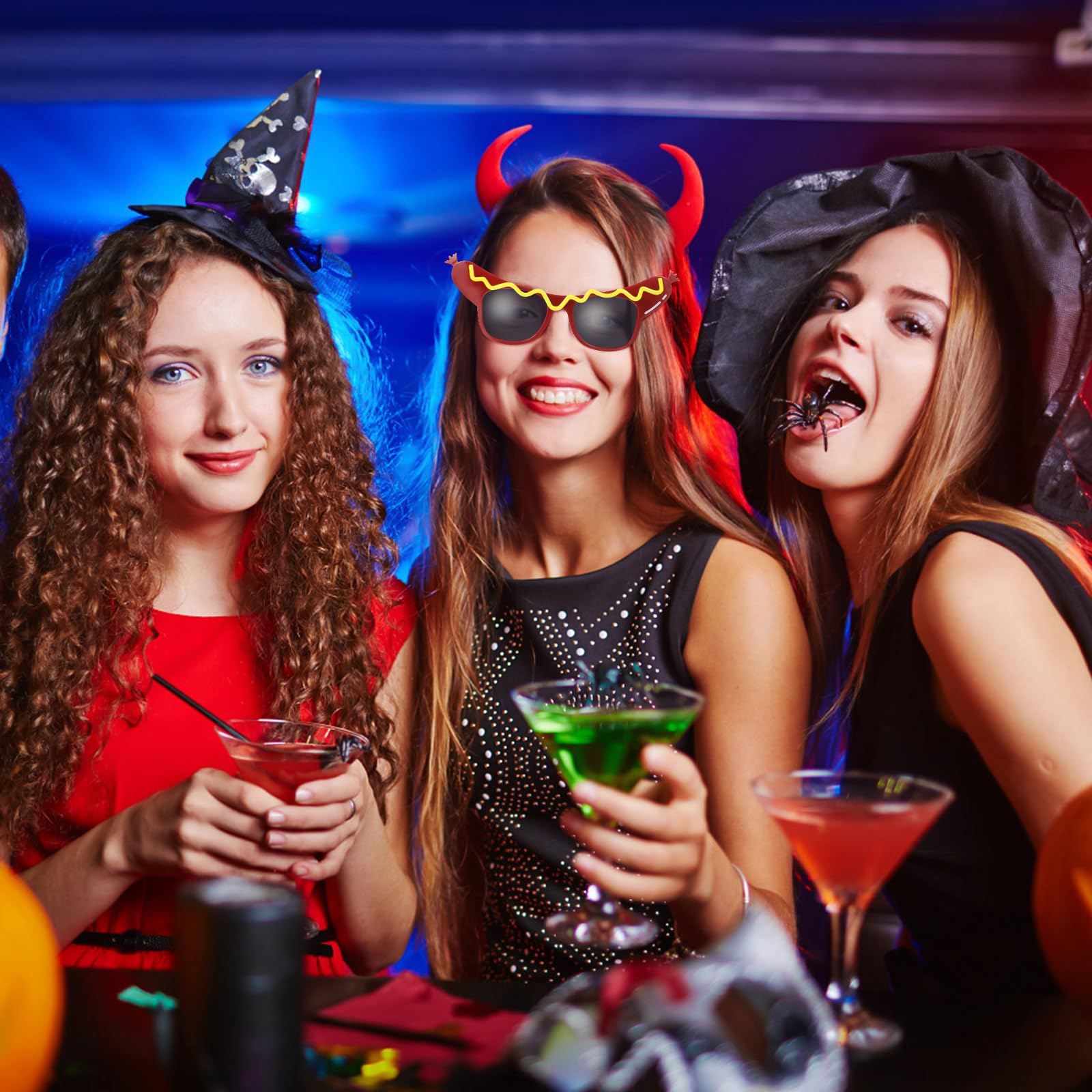 Garneck Hot Dog Sunglasses for Adults - Funny Shape Eyewear Party Costume Accessories - Decorative Glasses for Holiday Birthday Halloween Carnival and Masquerade Party