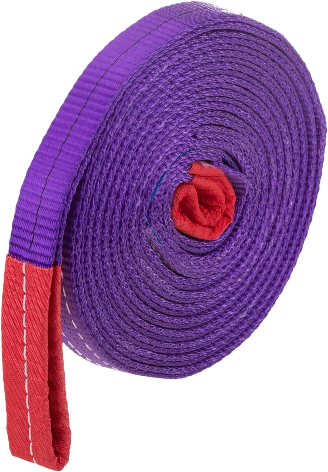 PrimeMatik - Webbing Sling, Cargo Sling 10m x 30mm 1000Kg for lifting hoisting and cranes, Purple colour