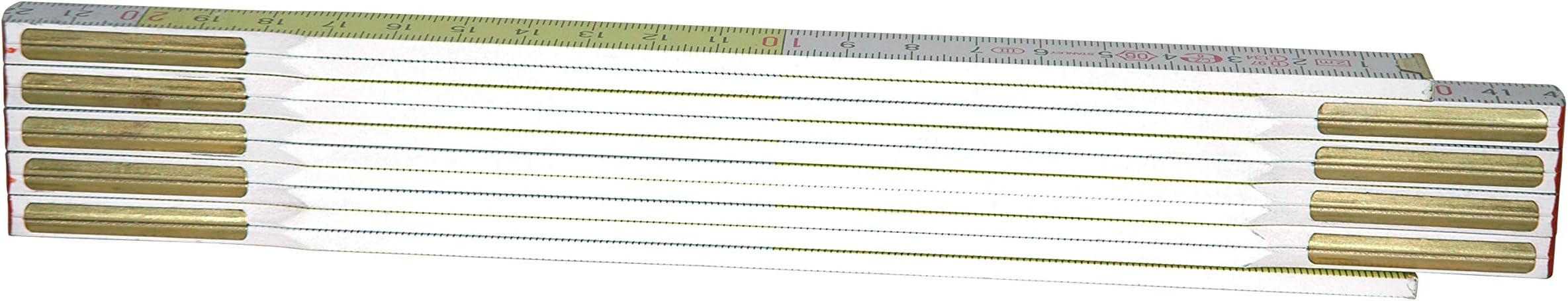 0-35-458 Folding Rule of Wood, White