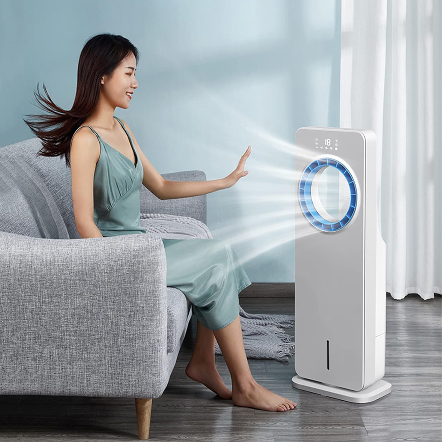 Cool Mist Humidifiers Air Cooler Adjustable Mist Mode The Fine Spray Intelligent Constant Humidity Infrared Remote Control Intelligent Control (Upgraded Version)