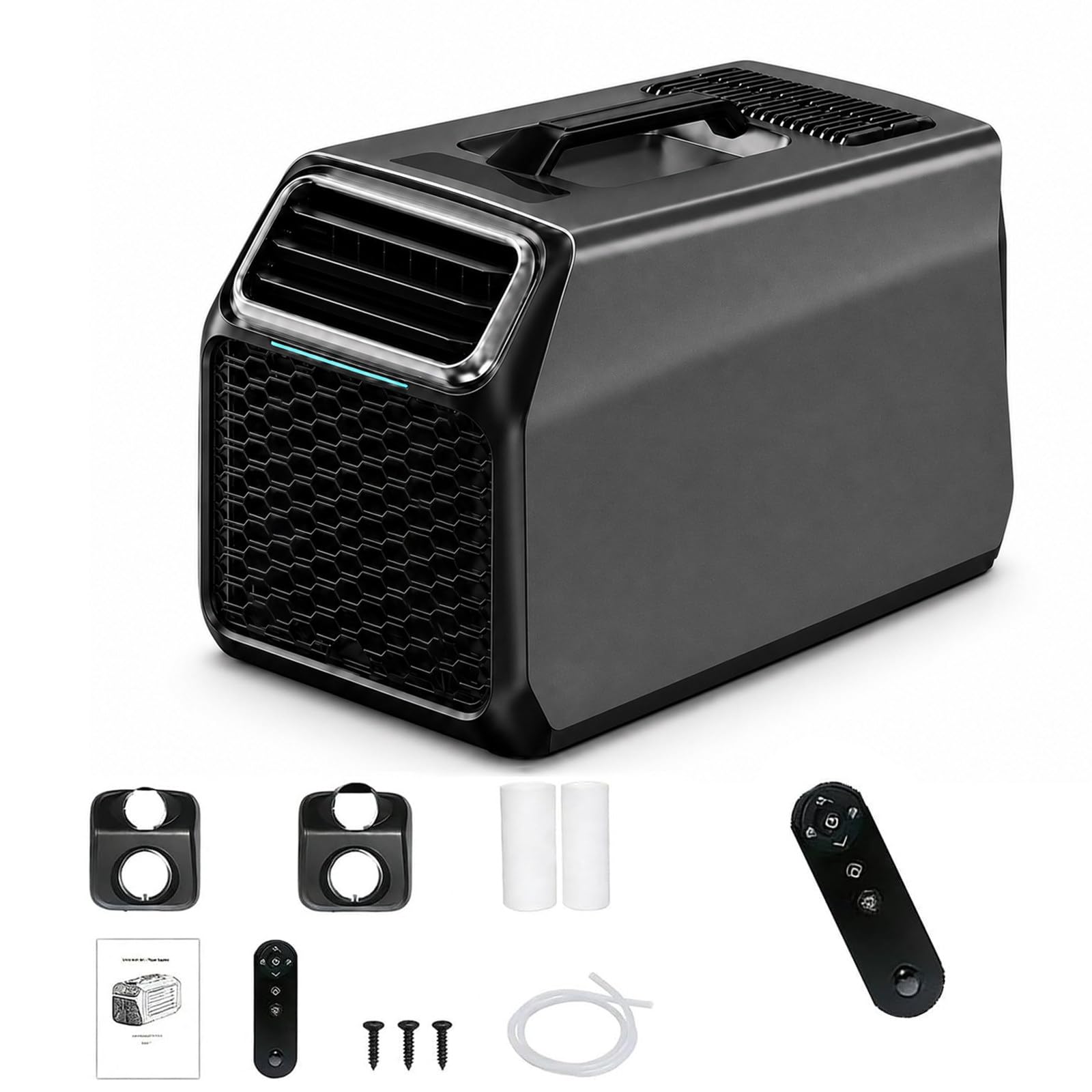 Camping Air Conditioner Portable 5000 BTU, 1400W 3-in-1 Quiet Tent AC with Sleep Mode, Dehumidifier, Small Portable AC Unit for RV, Dorm Room, Truck, Picnic, Vacation Hotel