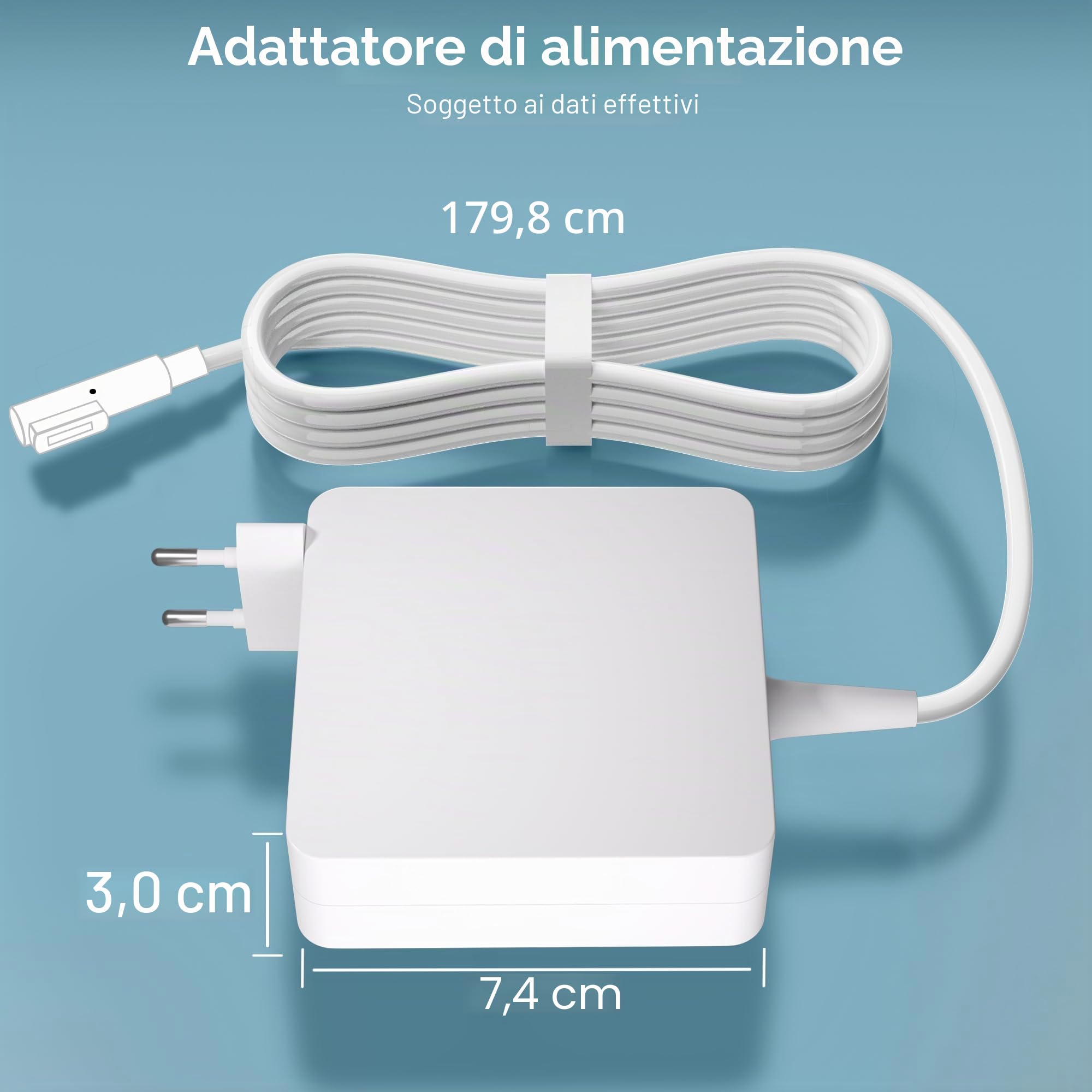 Mac Book Pro - Caricatore di ricambio per Mac Pro 85 W 60 W L-Tip Shape Connector Adattatore di alimentazione per computer portatile Mac 13 15 17 pollici prima metà 2012 e Mac (2006-2010)