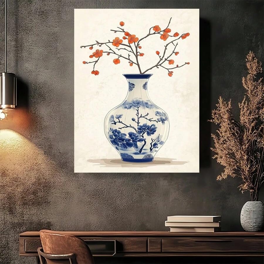 Impression sur toile de qualité supérieure vase et fleurs 50x70 - 3