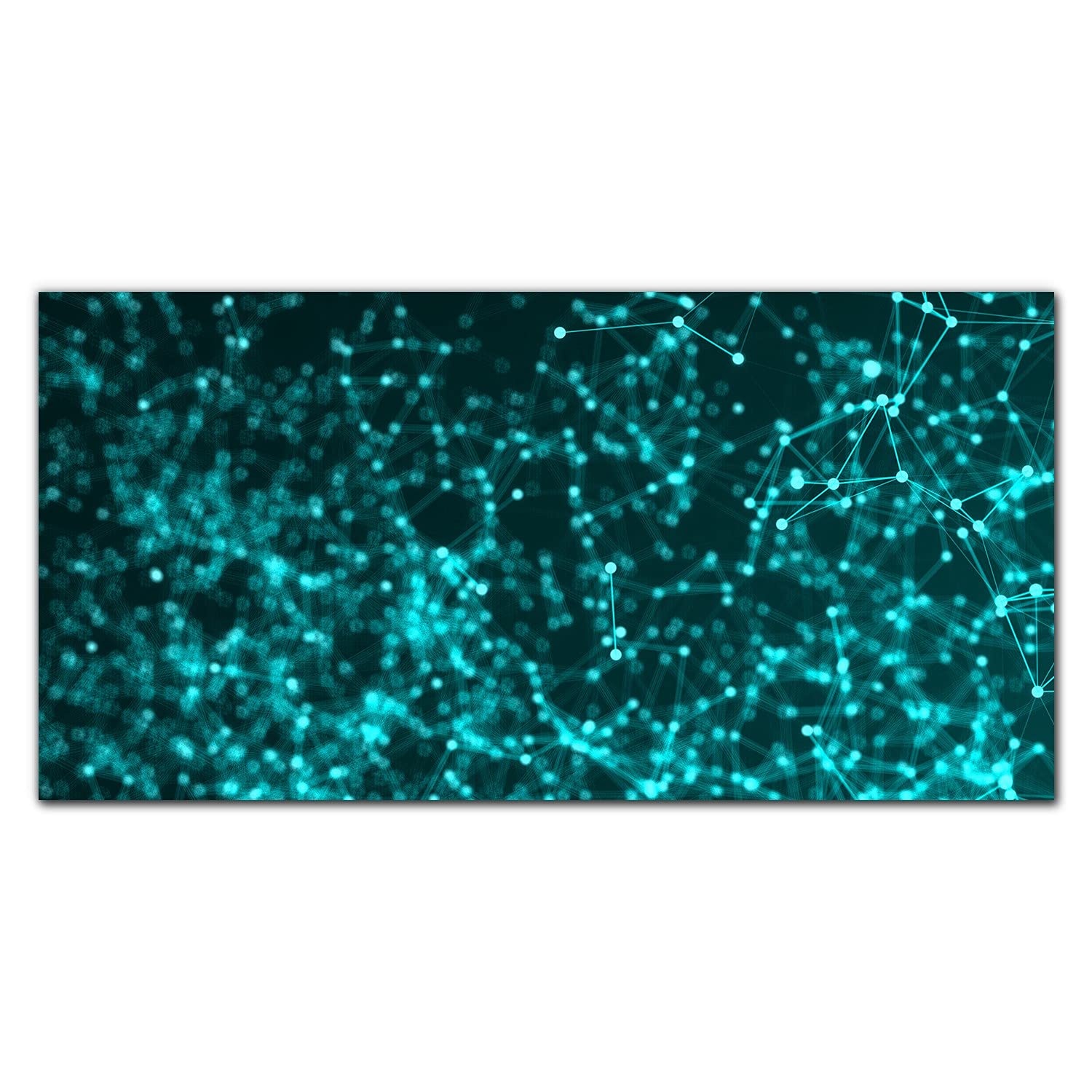 Tableau en verre 100x50cm Coloray Lignes et Points pour décoration d'intérieur moderne - 8