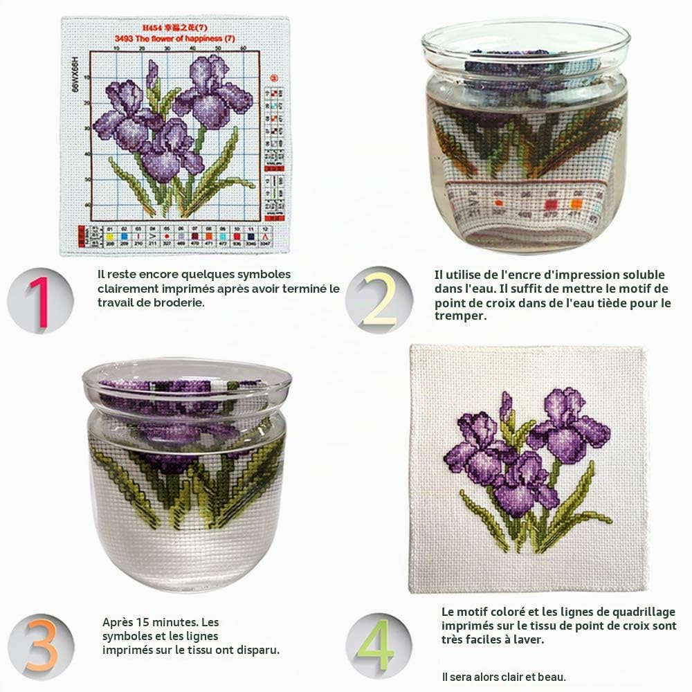Joy Sunday Kit de broderie au point de croix estampé pour adultes, motif pré-imprimé 11 ct facile pour débutants, motif de fils DMC - Motif de fille assise sur le dragon 68 cm x 46 cm