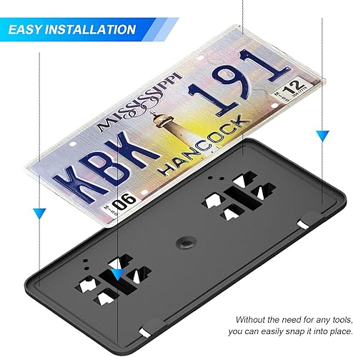 Miniatura 3 de Soporte de marco para placa de matrícula delantera JL3Z17A385BA, accesorios F150 para Ford 2018, 2019, 2020, F150, negro (2018-2020 (2.7L 3.0L 3.5L))