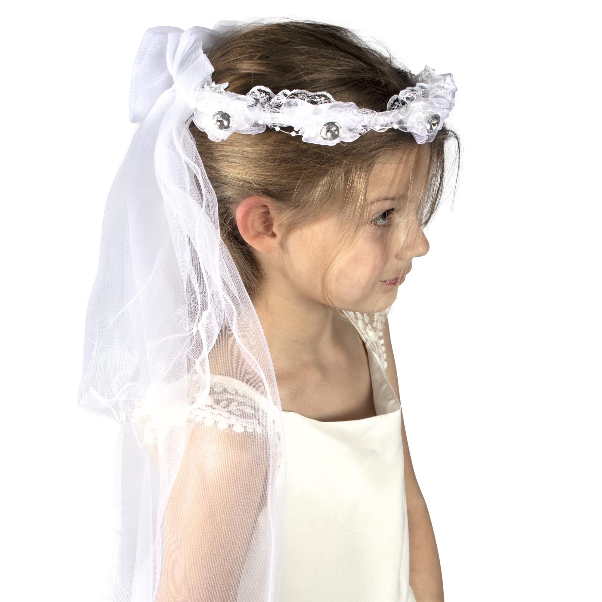 Elegant White Floral Hair Veil 21 Stunning Wedding Veil Ideas From Real Brides main image 3