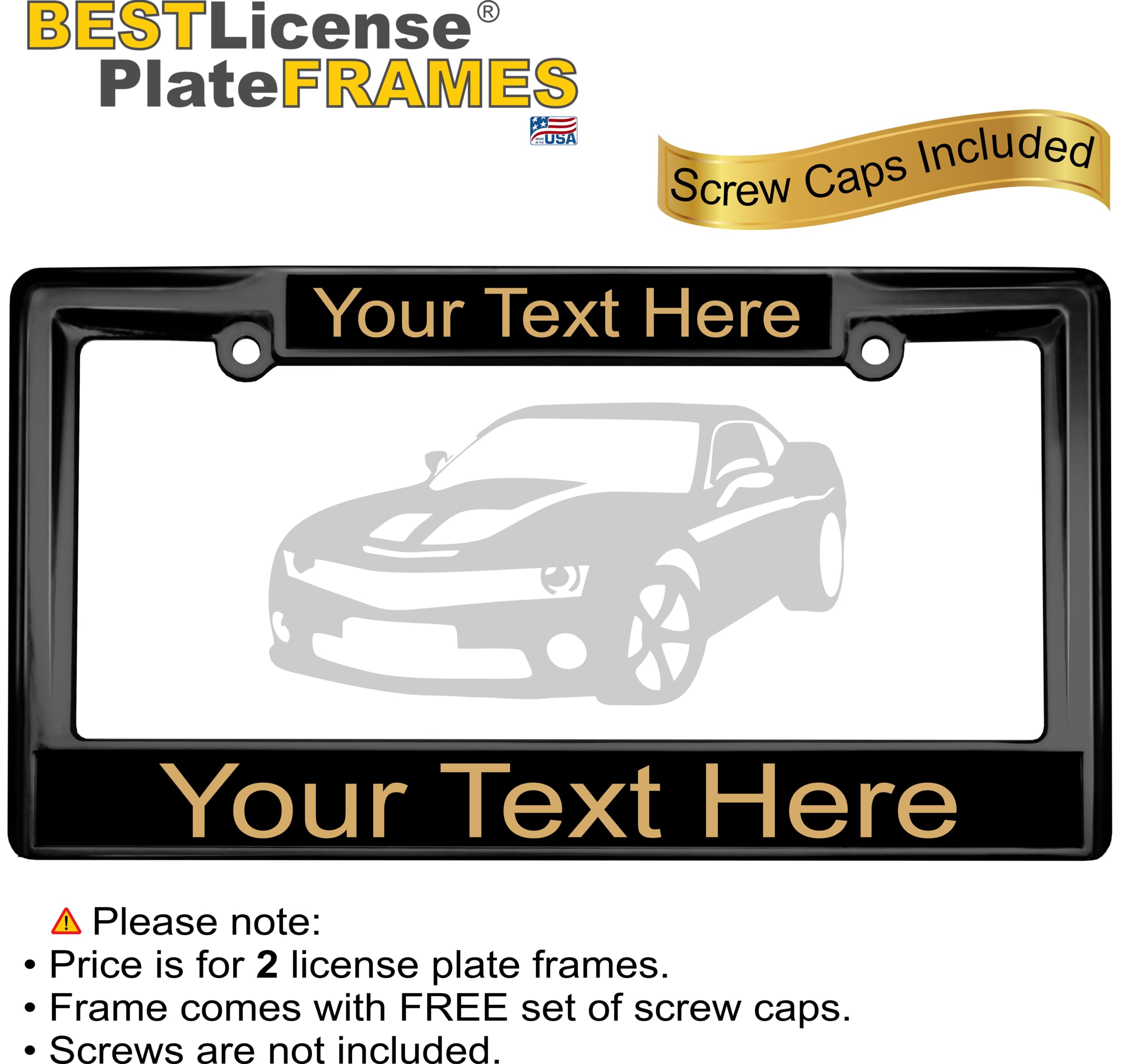 Custom Personalized Heavy Duty Metal Laser Engraved Car License Plate Frame wit - Picture 88 of 113
