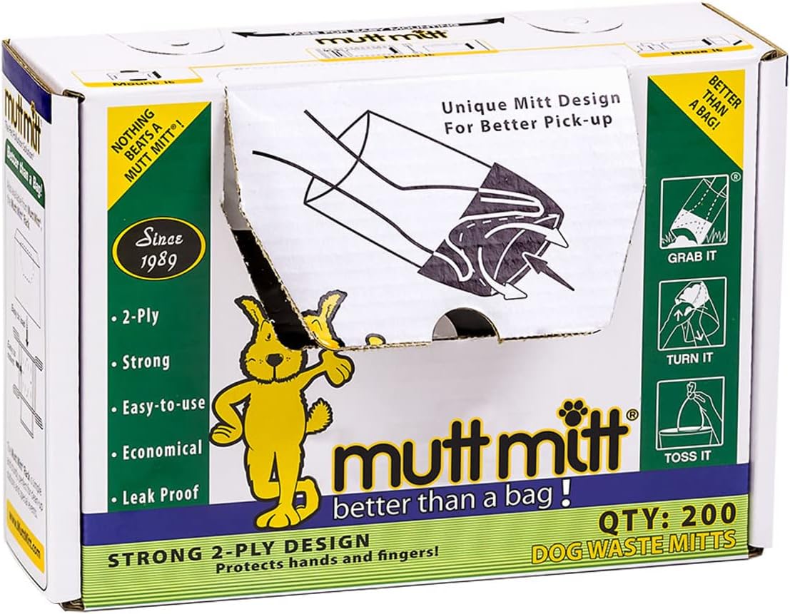 GOTSEVEN Mutt Mitt Dog Waste Pick Up Bag, 200-Count
