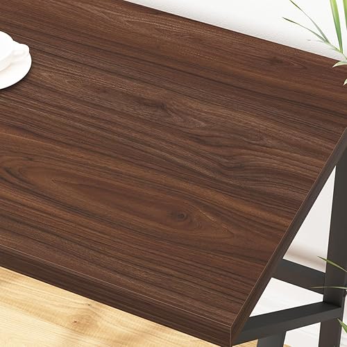 Miniatura 95 de HSH Escritorio gris para computadora, escritorio industrial de madera y metal para oficina en casa, escritorio rústico para computadora portátil