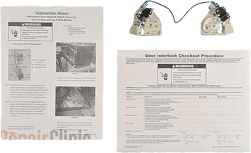 Whirlpool Conjunto de interruptor de bloqueo de puerta de microondas W11244494