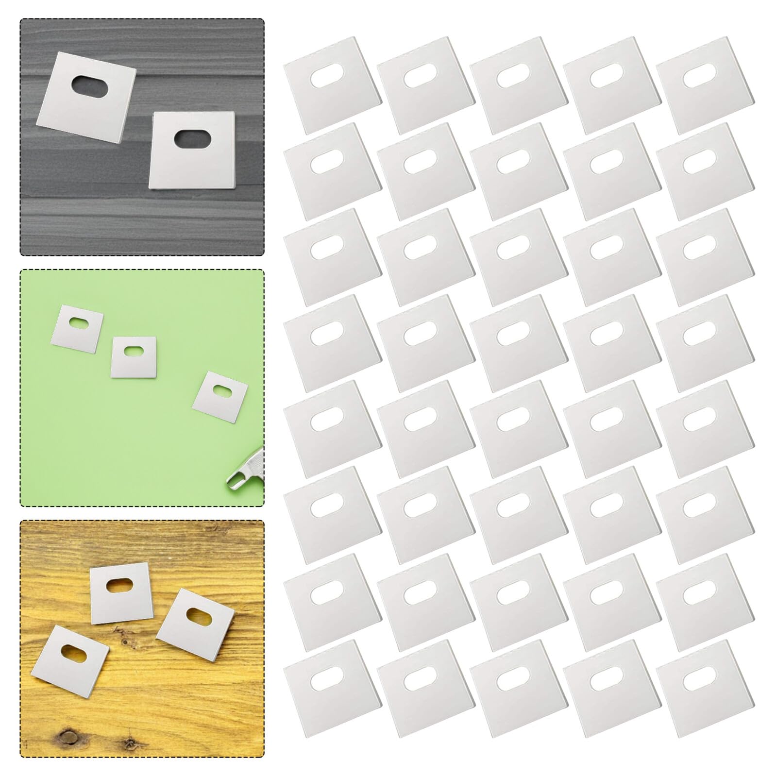 Pestañas de Reparación 60 Piezas PVC Persianas Verticales | Blanco, Adhesivas, Repuesto para Lamas, Kit de Reparación y Fijadores para Persianas de Lamas Verticales