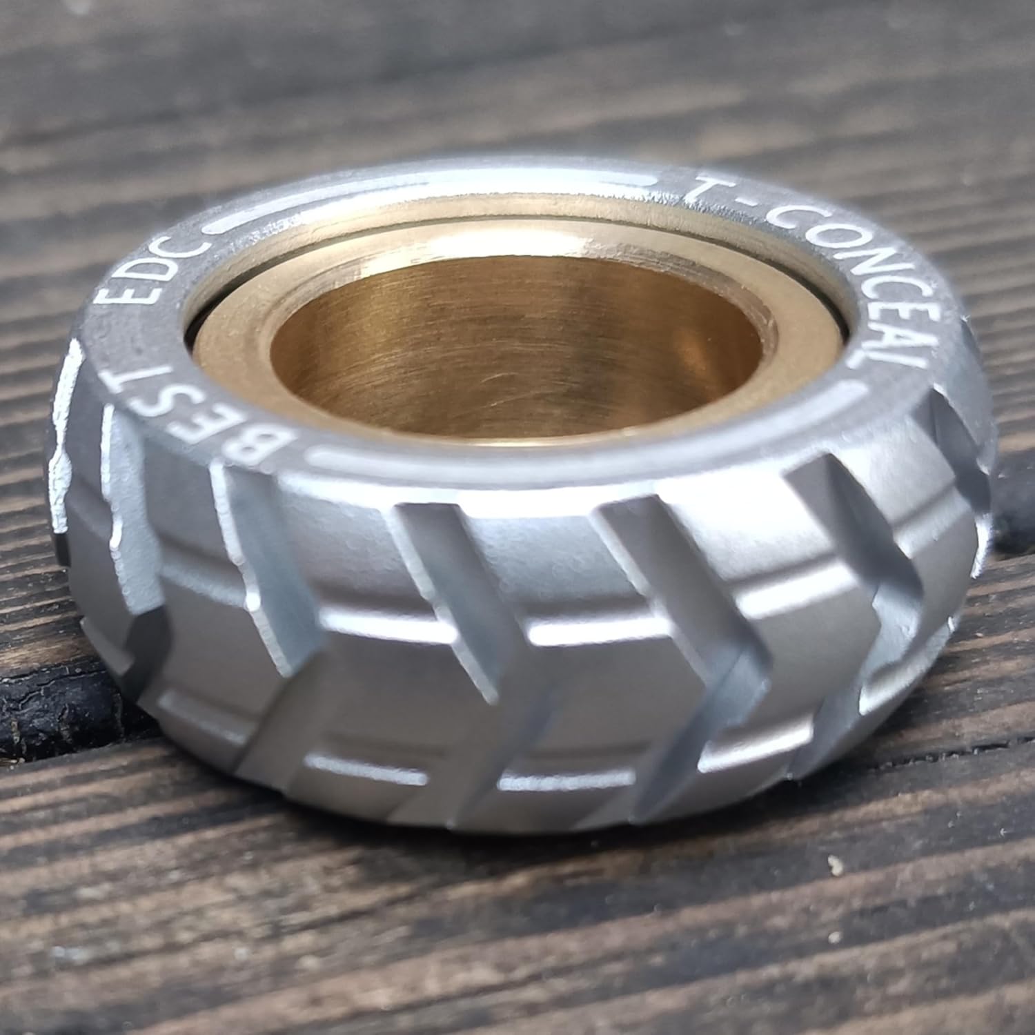 EDC Fidget Sliders Fidget Toys Stress Relief for Adults Magnetic Metal ADHD Casual Fidget Rings Haptic Coin Blocks (Yin)