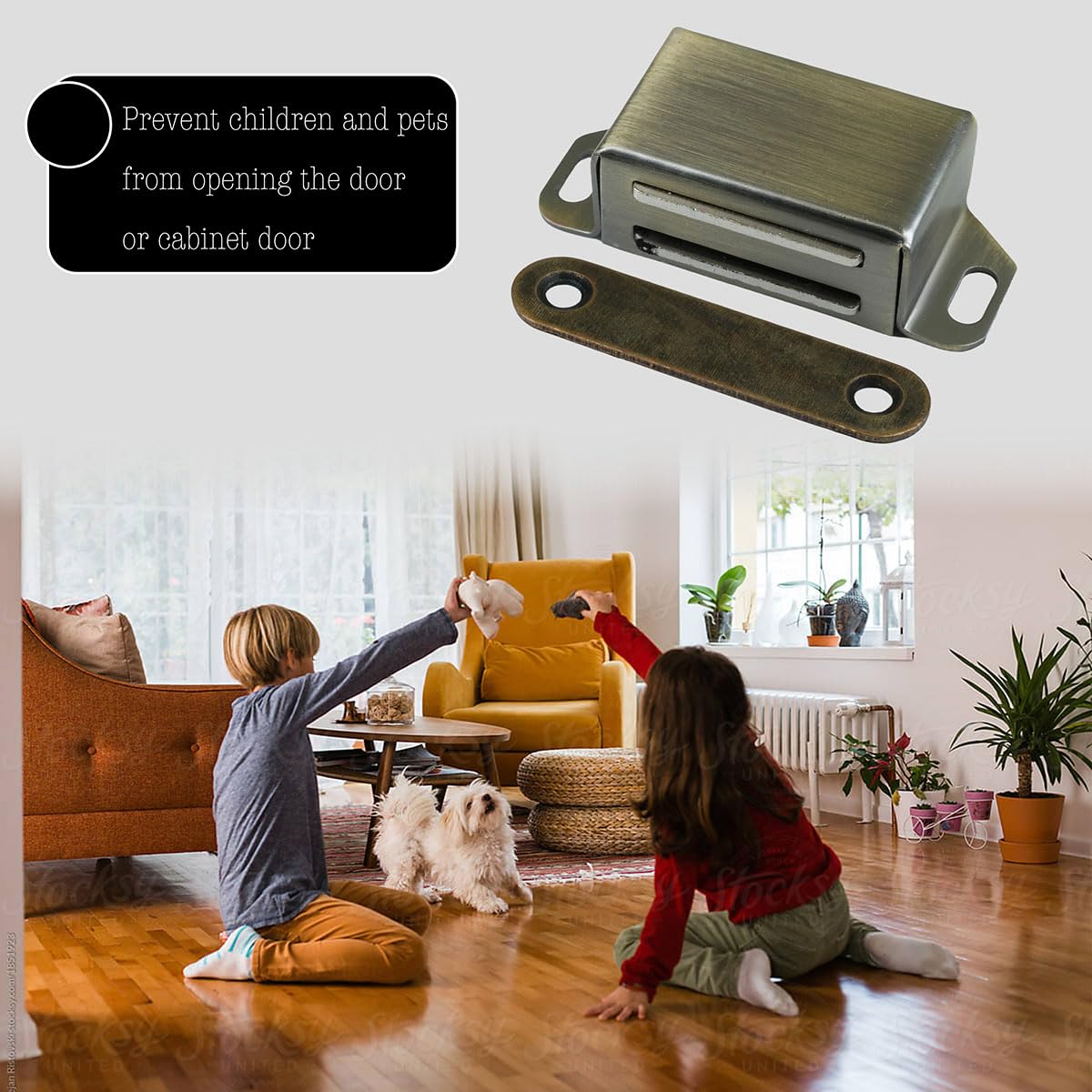 Selyse Magnetic Catch Door Magnets for Cabinet Doors Strong 14 kg Magnetic Clasps, Stainless Steel Drawers - Image 4