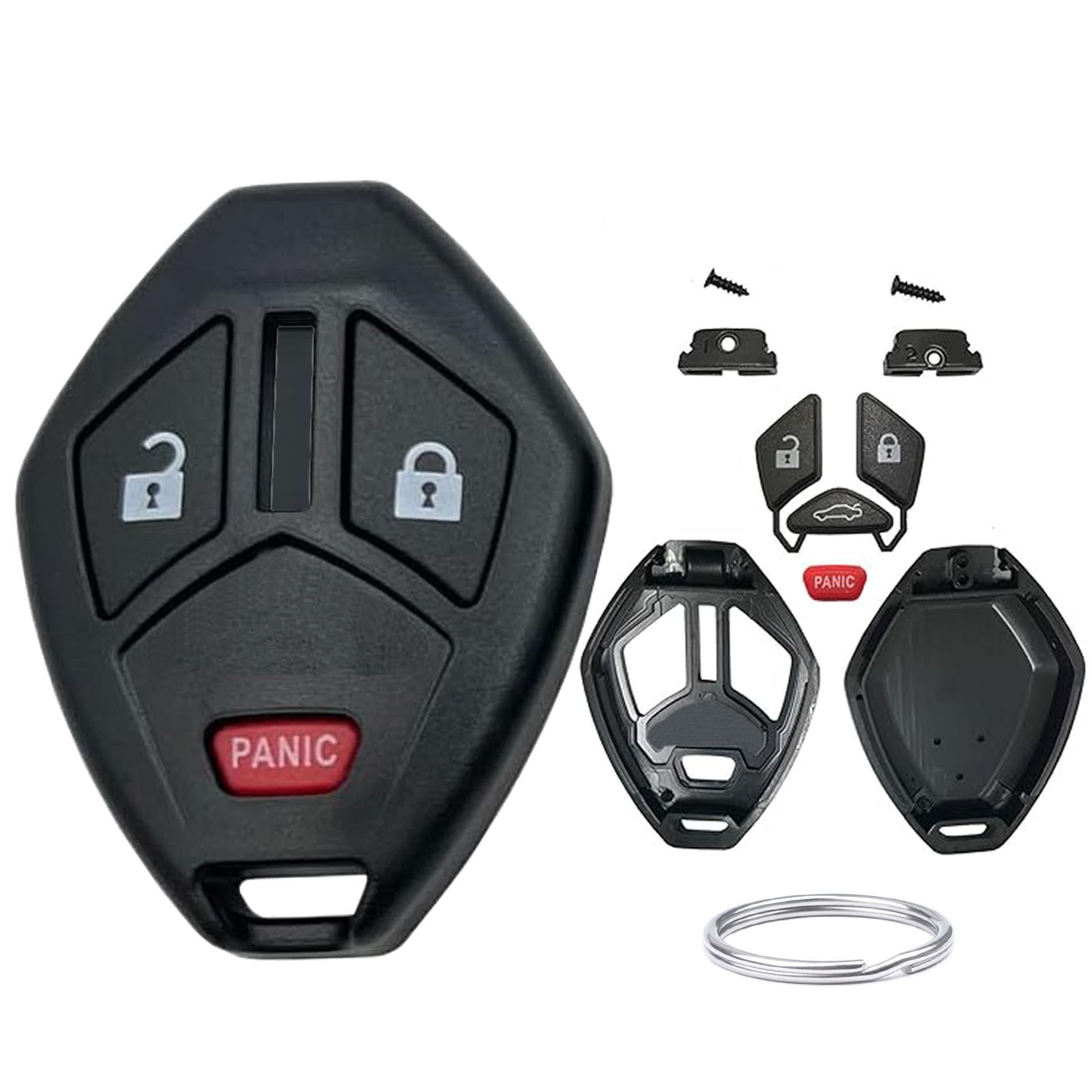 Coque de clé Mitsubishi robuste avec 3 boutons haute sensibilité - 5