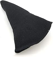 Vista 3 de Bestjybt - Gorro de punto de lana para mujer, para Halloween, para fiestas, disfraces, cosplay, accesorio diario Negro
