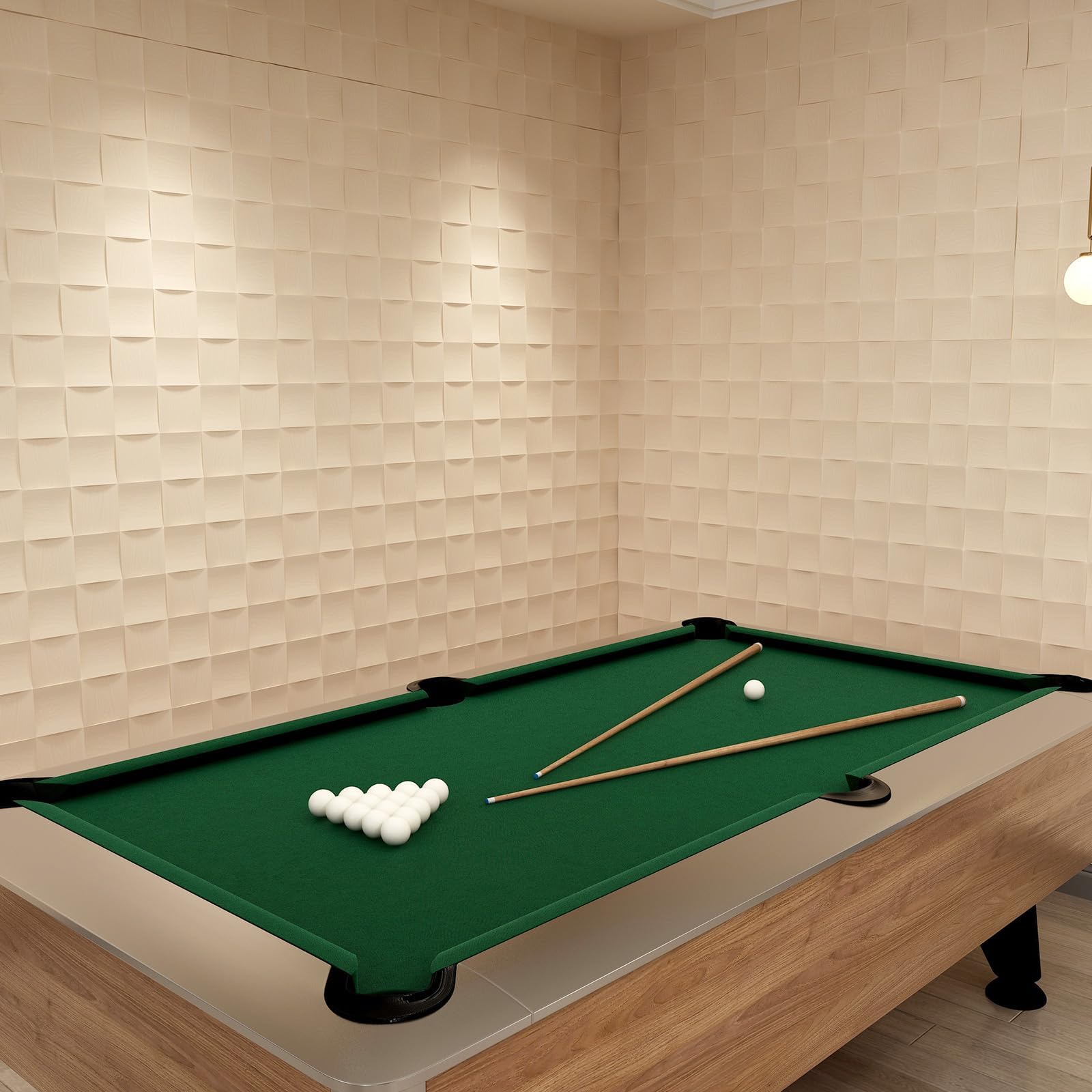 Confezione da 4 pannelli acustici quadrati in legno con venature del legno, pannelli acustici da parete e soffitto, pannelli fonoassorbenti in schiuma 61 x 300 cm, pannelli da parete 3D ad alta