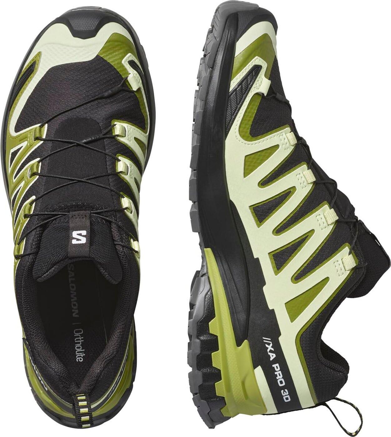 SALOMON Chaussures Xa Pro 3D V9 Gore-Tex Code 477419 Noir, Noir et vert., 44 EU