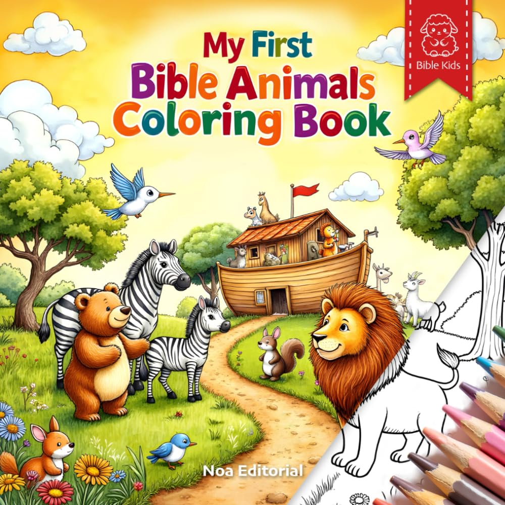 My First Bible Animals Coloring Book: A gentle Christian coloring book for kids ages 2–10 with animals from the Bible
