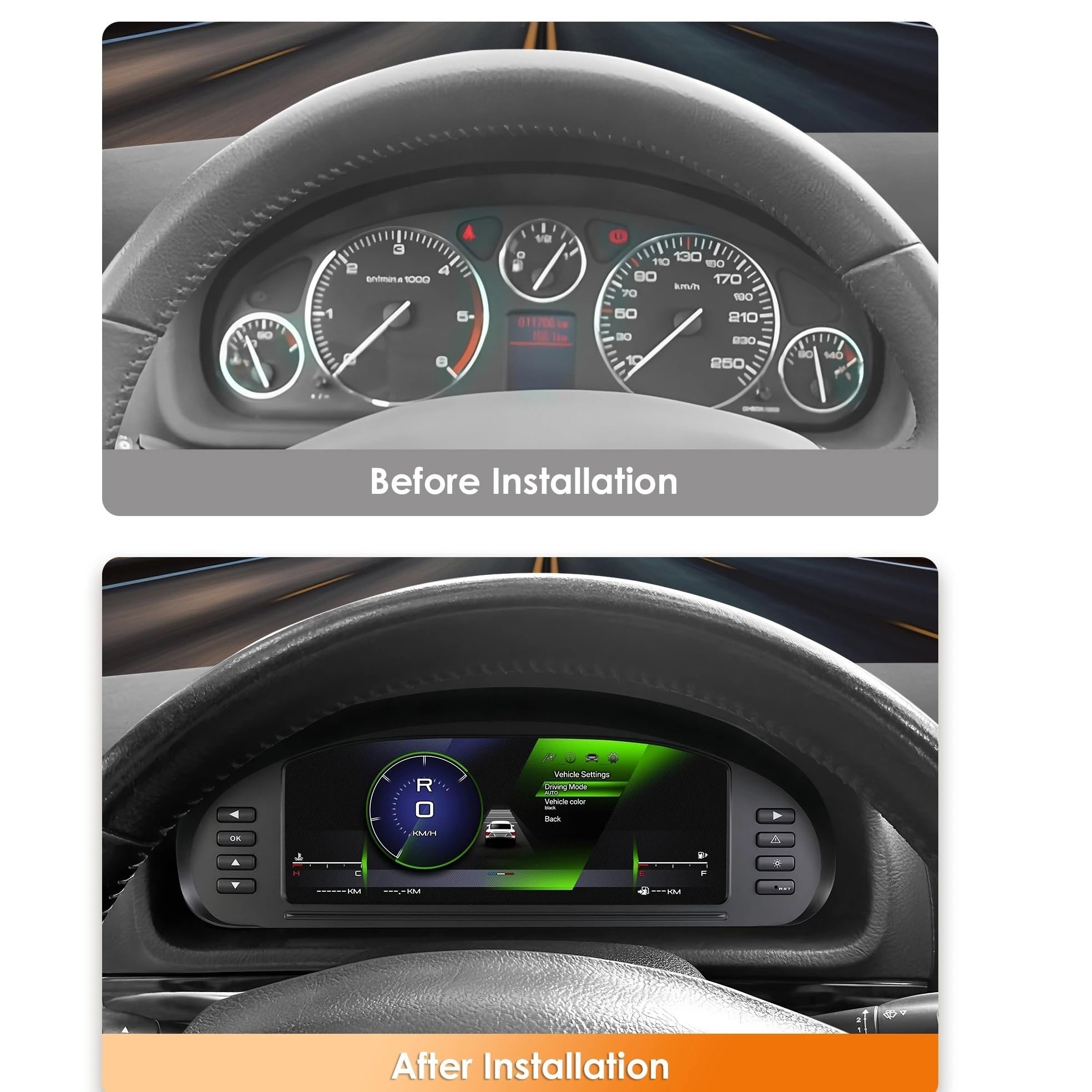 écran LCD du tableau de bord de la voiture Pour Peugeot 407 407SW 2004–2010