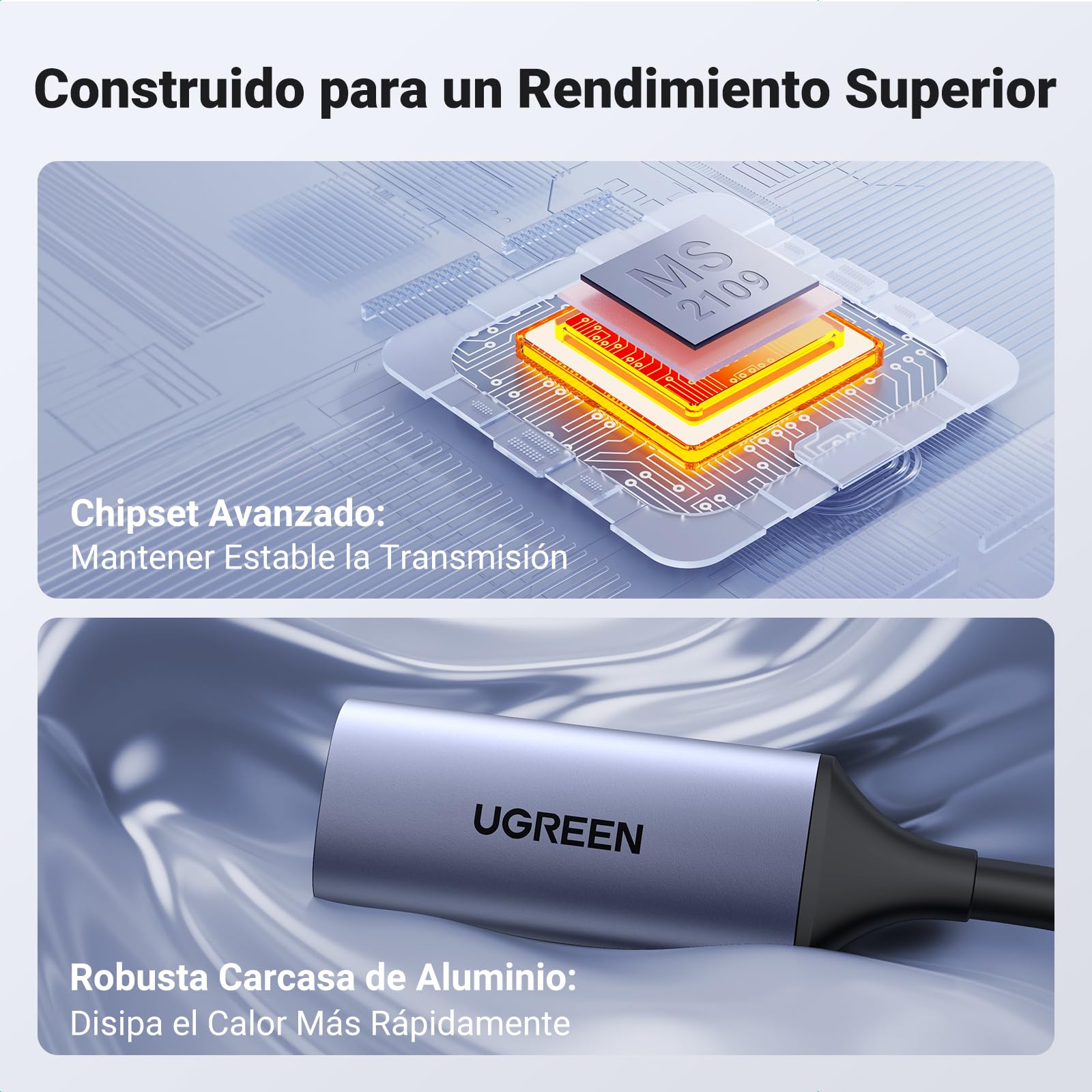 UGREEN Tarjeta de Captura de Video HDMI a USB C Entrada 4K 1080P, Grabación de Video, Audio y Juegos, Compatible con Switch, PS4, PS5 Pro, Xbox, TV Stick, Cámara, iPad, MacBook, Teléfono, PC, Quest 3