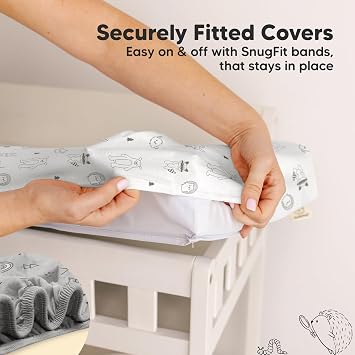 2-Pack Organic Changing Pad Covers for Girl, Boy, Neutral - 100% Cotton Changing Table Pad Cover, Soft Baby Nursery Diaper Changing Pad Sheets, Contour Changing Pads Liners,Change Pad Cover (Woodland)