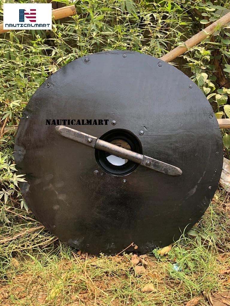 Nautical-Mart Medieval Anglo-Saxon Ragnvar Viking Handmade Wooden Shield