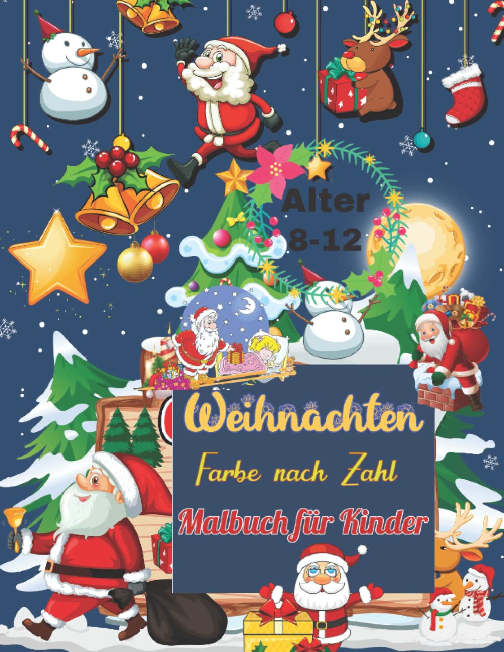 Buy Weihnachten Malen nach Zahlen Malbuch für Kinder im Alter von 8-12