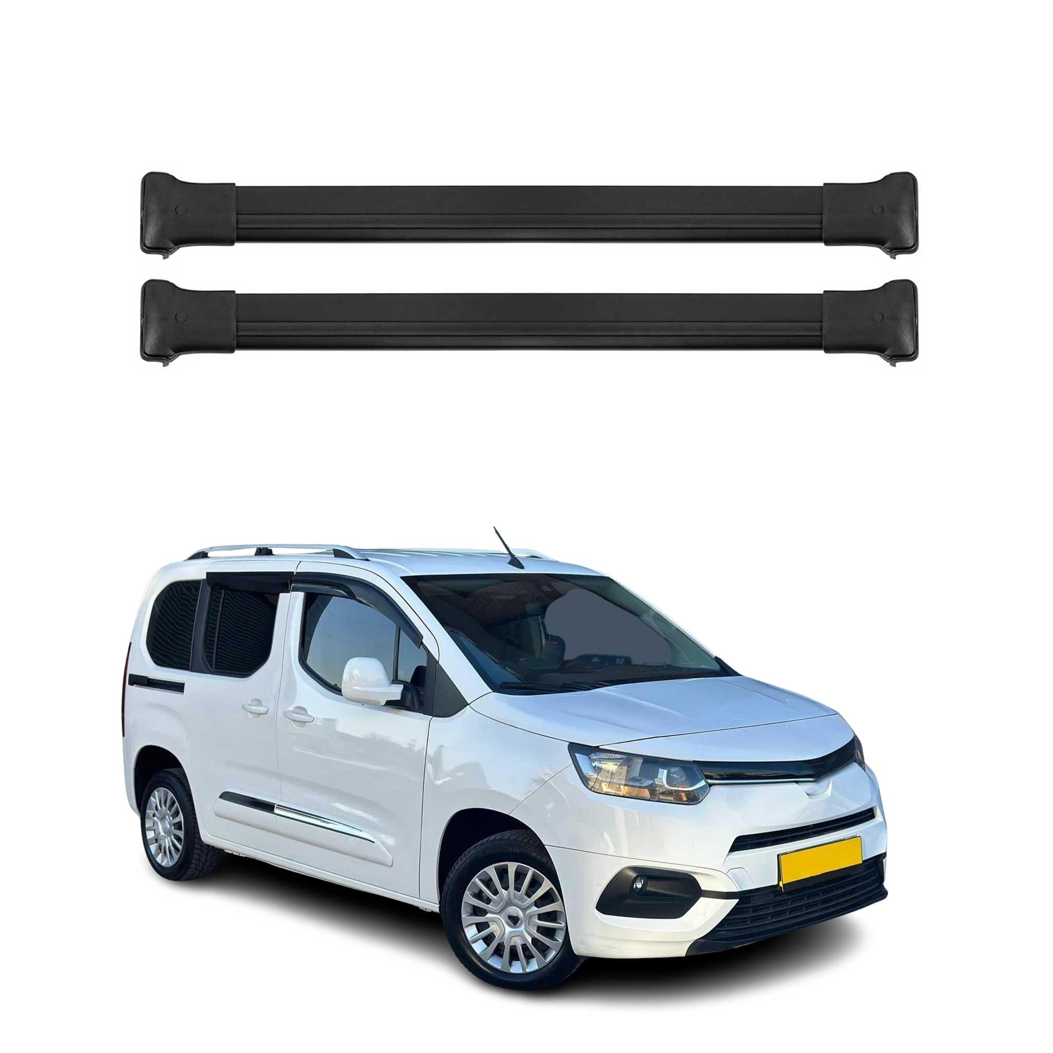 OMAC Dachträger für Toyota Proace City 2019-26 Aluminium 2 Stangen Schwarz