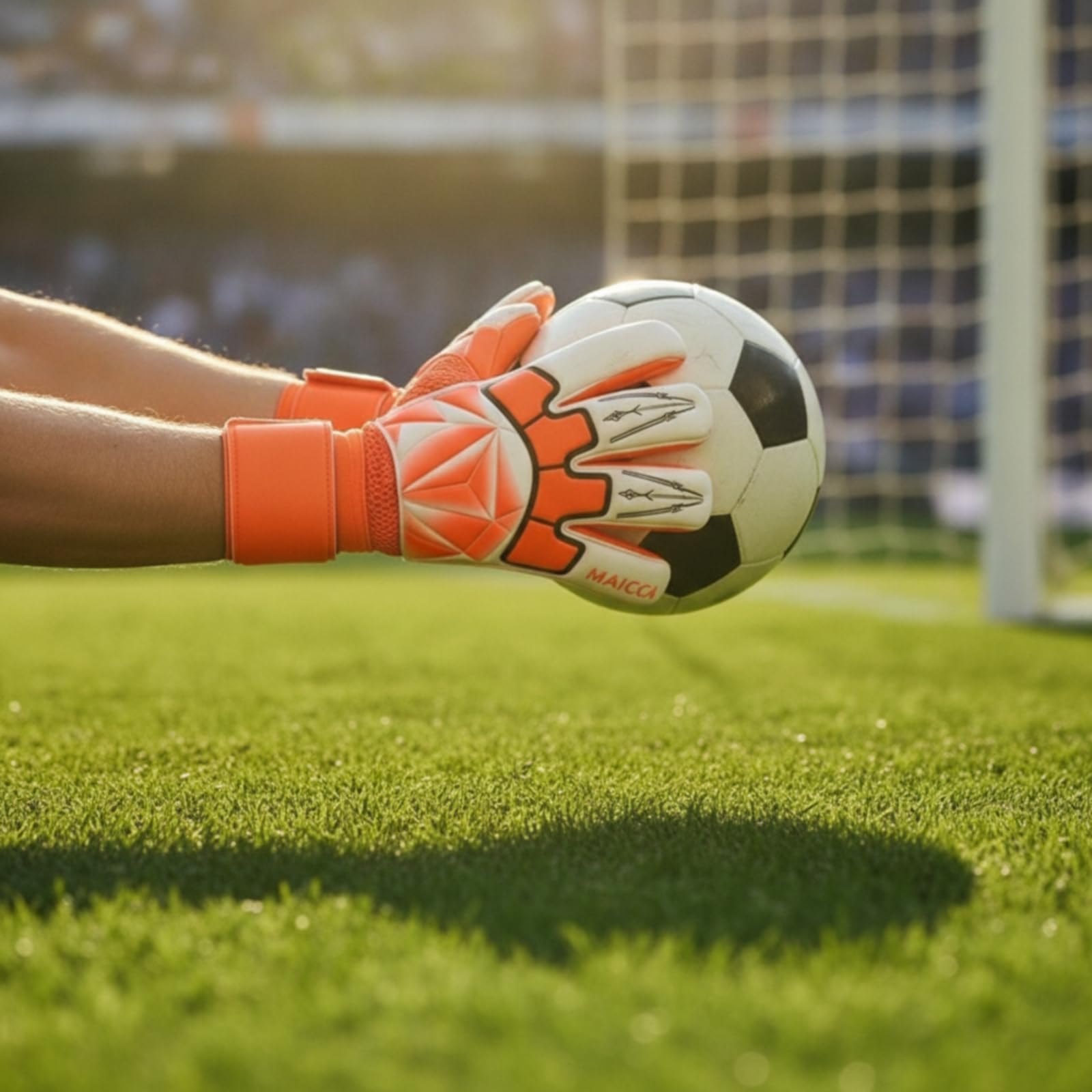 Baoblaze Guantes de Guantes de Arco Guantes de Fútbol Guantes de Portería Guantes Deportivos con Ajuste Ceñido de Cinco Dedos y Agarre Seguro Palma