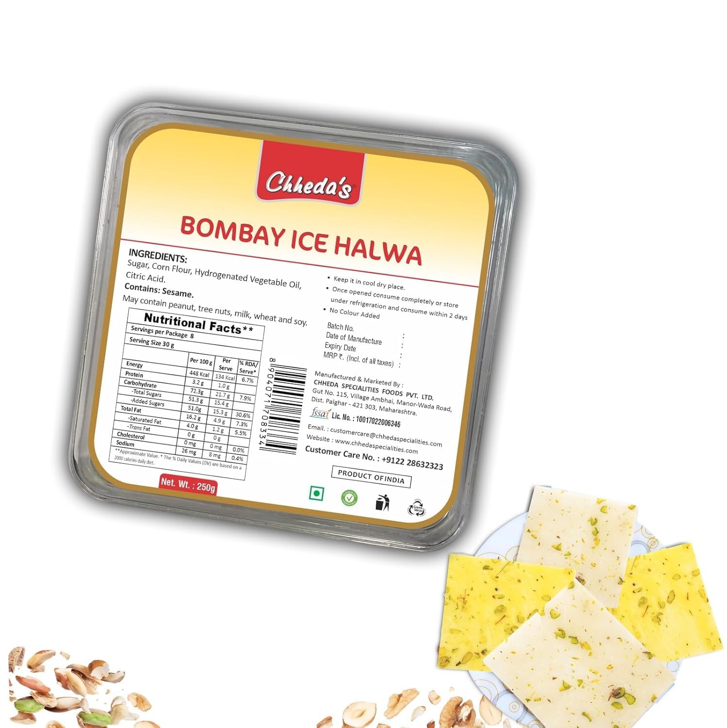 Chhedas - Bombay Ice Halwa - Indian Sweets - Mahim Halwa Sweet - Festive Gift Pack - 250 Gm Pack of 1 (B0DB5DH2RT) Amazon Price History, Amazon Price Tracker
