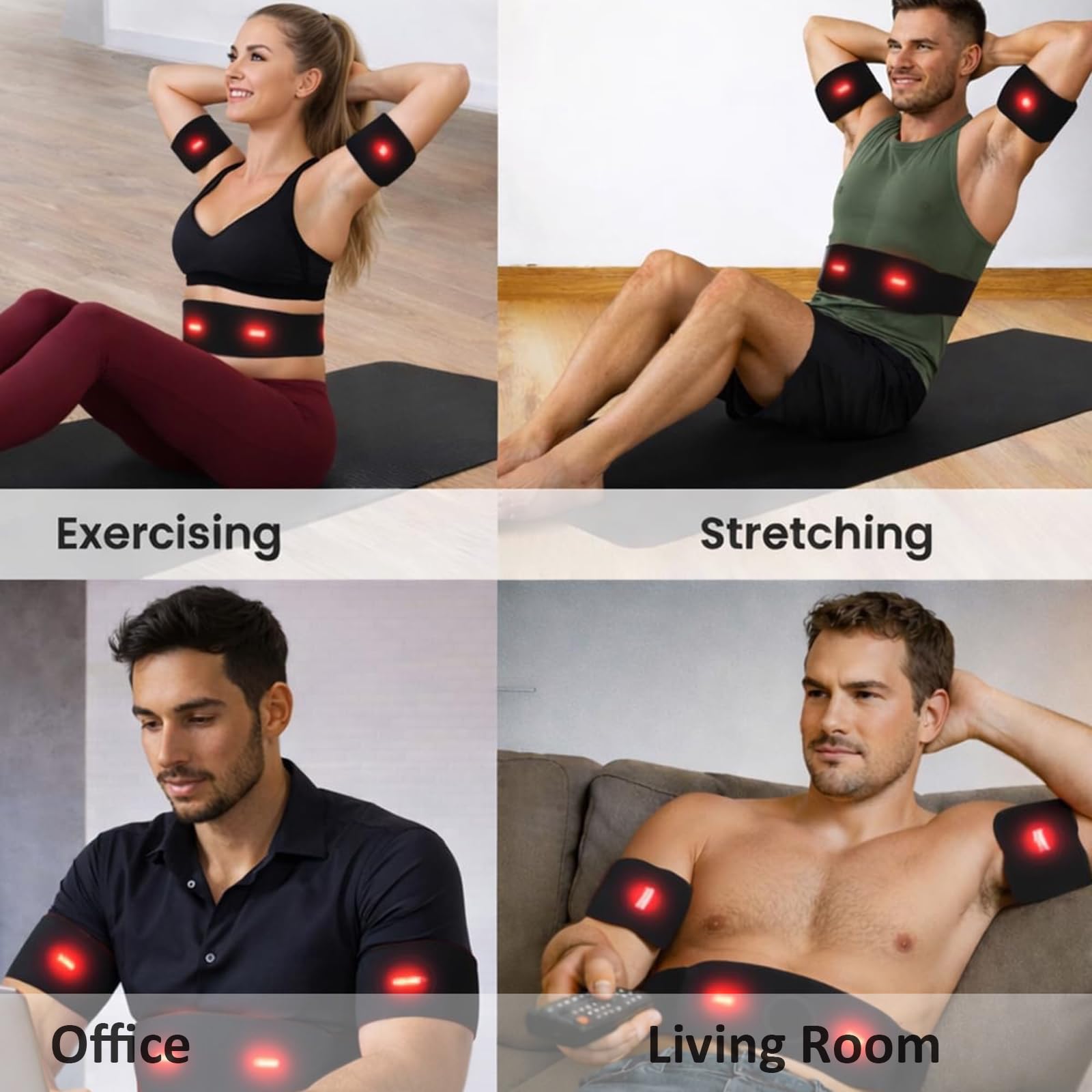Elettrostimolatore per Addominali EMS Stimolatore Muscolare, 12 modalità e 19 Livelli di Intensità Regolabili. Adatta per Allenamenti Addominali, Braccia e Gambe