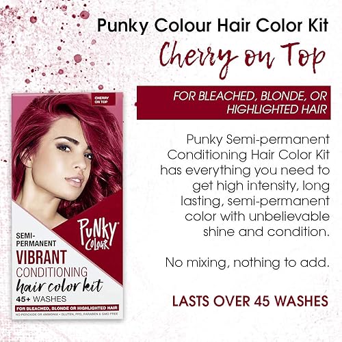 Miniatura 9 de Punky Kit de caja de color violeta - Para cabello decolorado, rubio o resaltado, tinte para el cabello no dañino, vegano, libre de PPD y parabenos,
