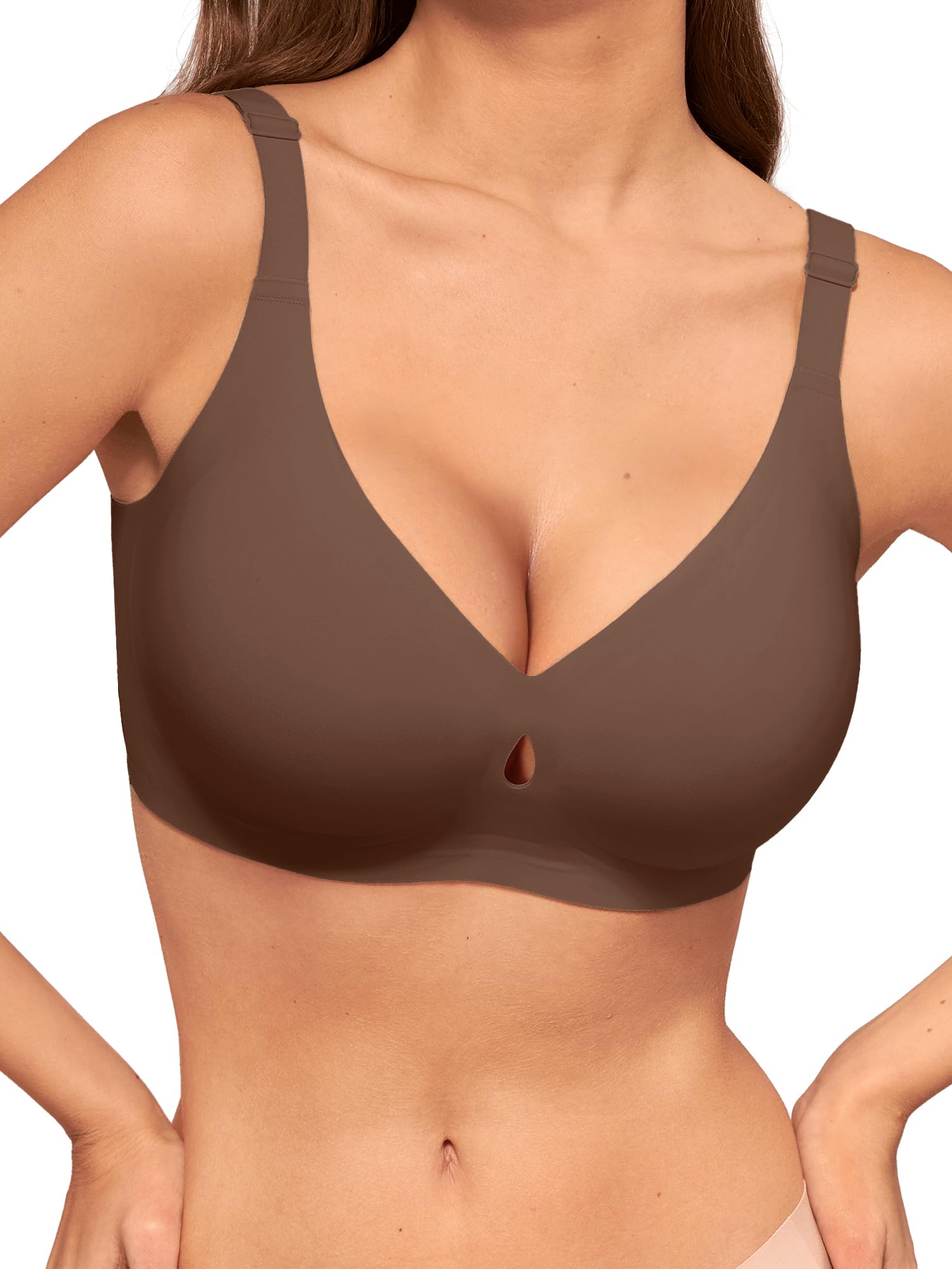 LUCKMEEY Bras for Women No Underwire Wireless Bras - Seamless Push Up Full Coverage Bralettes Comfortable Everyday Bra