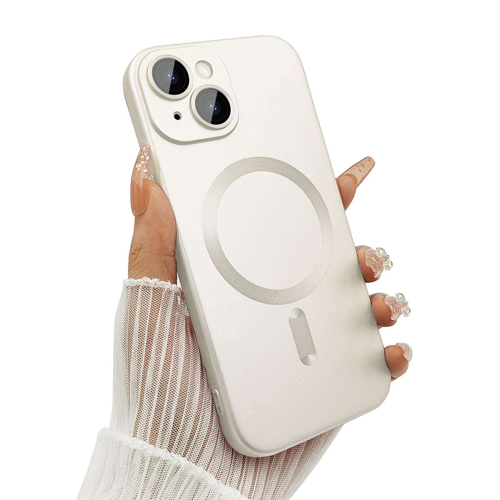 Coque iPhone 13 antichoc blanche compatible MagSafe avec fini mat - 8