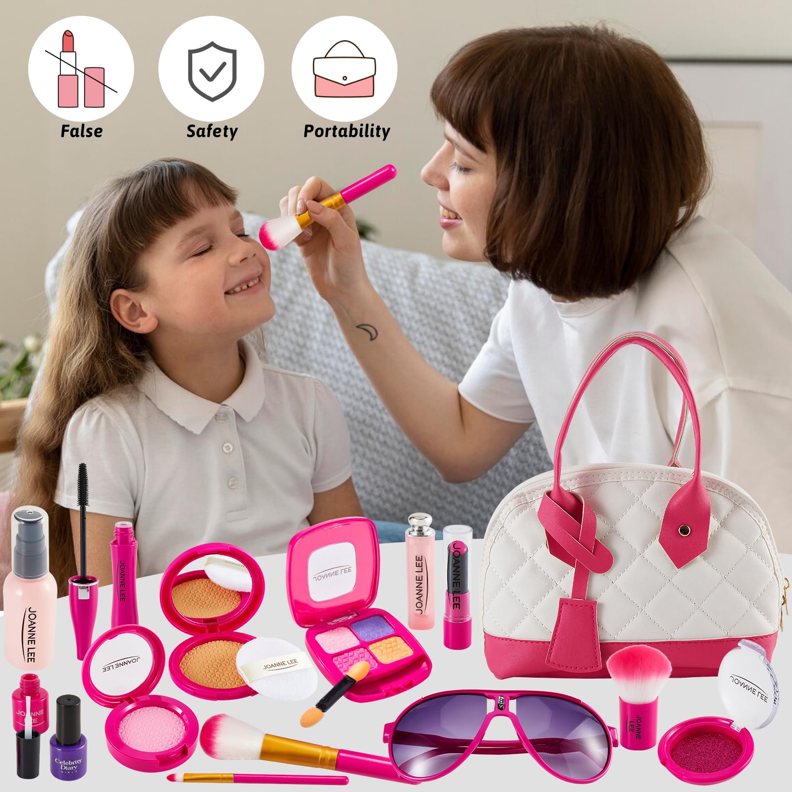 LINFUN KIDS Faux Maquillage Enfant, Malette Maquillage Jouet